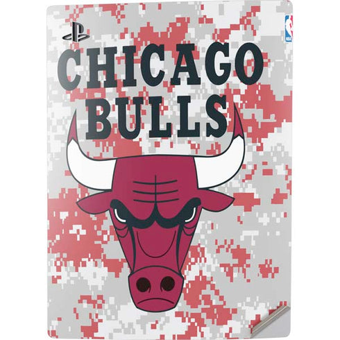 NBA Chicago Bulls Digi Camo PS5 Digital Edition Console Skin