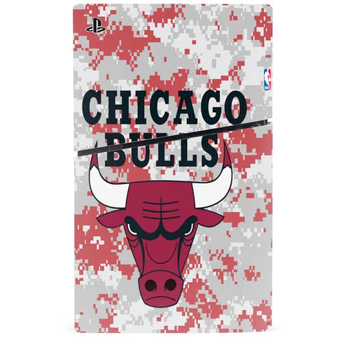NBA Chicago Bulls Digi Camo PS5 Slim Digital Edition Bundle Skin