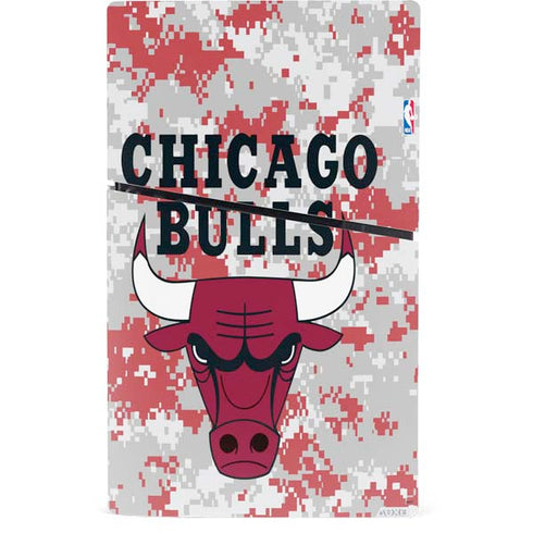 NBA Chicago Bulls Digi Camo PS5 Slim Digital Edition Bundle Skin