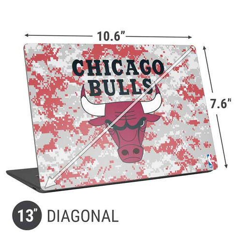NBA Chicago Bulls Digi Camo Universal Laptop 13in (10.6 x 7.6in) Skin