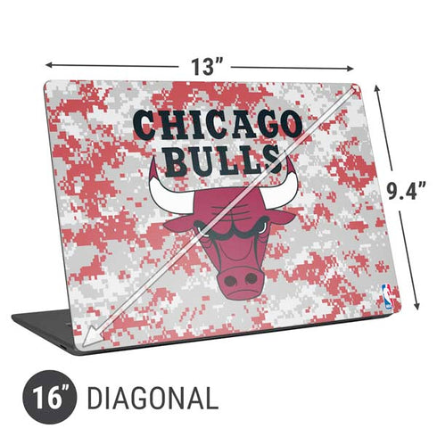 NBA Chicago Bulls Digi Camo Universal Laptop 16in (13 x 9.4in) Skin