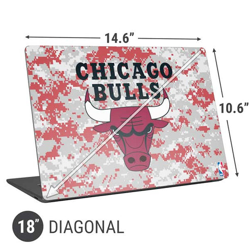 NBA Chicago Bulls Digi Camo Universal Laptop 18in (14.6 x 10.6in) Skin