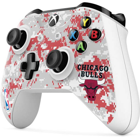 NBA Chicago Bulls Digi Camo Xbox One S Controller Skin