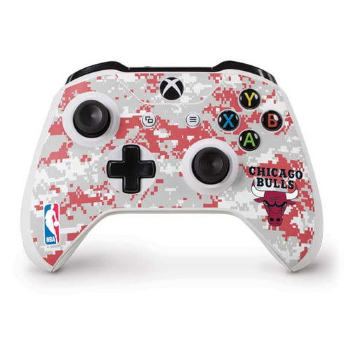 NBA Chicago Bulls Digi Camo Xbox One S Controller Skin