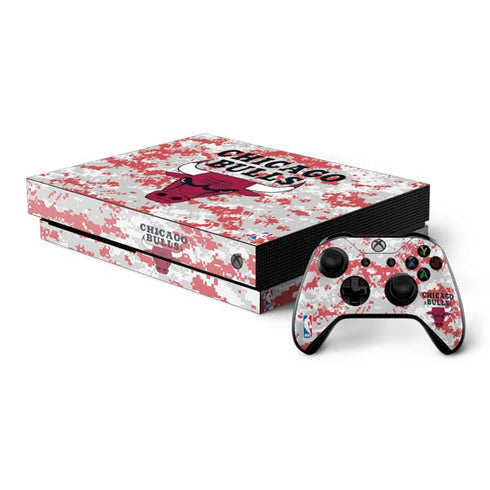 NBA Chicago Bulls Digi Camo Xbox One X Bundle Skin