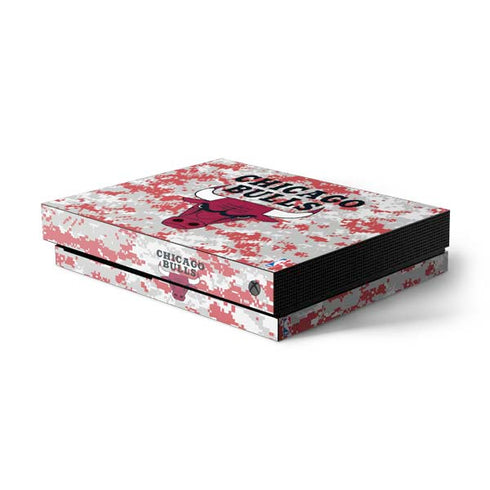 NBA Chicago Bulls Digi Camo Xbox One X Console Skin