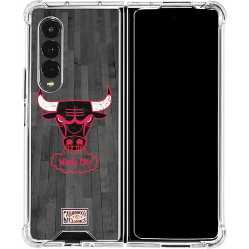 NBA Chicago Bulls Hardwood Classics Galaxy Z Fold4 5G Clear Case