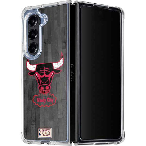 NBA Chicago Bulls Hardwood Classics Galaxy Z Fold5 5G Clear Case