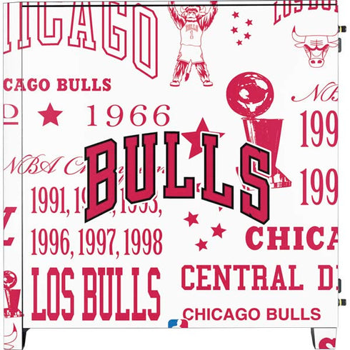 NBA Chicago Bulls Historic Blast Corsair 4000D Tempered Glass Mid-Tower ATX Case Skin