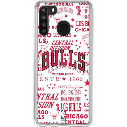 NBA Chicago Bulls Historic Blast Galaxy A21 Clear Case