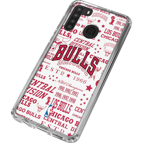 NBA Chicago Bulls Historic Blast Galaxy A21 Clear Case