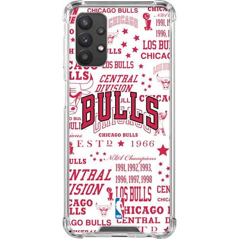 NBA Chicago Bulls Historic Blast Galaxy A32 5G Clear Case