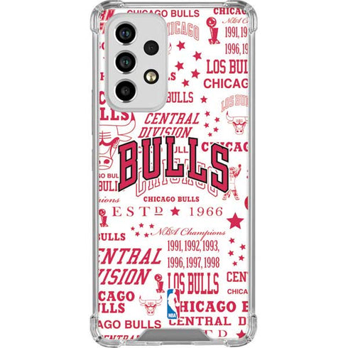 NBA Chicago Bulls Historic Blast Galaxy A53 5G Clear Case