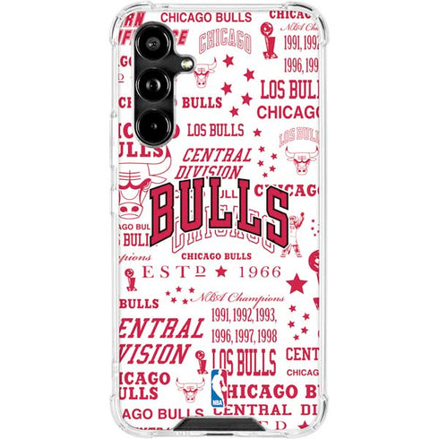 NBA Chicago Bulls Historic Blast Galaxy A54 5G Clear Case