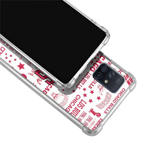 NBA Chicago Bulls Historic Blast Galaxy A71 5G Clear Case