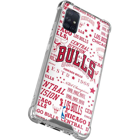 NBA Chicago Bulls Historic Blast Galaxy A71 5G Clear Case