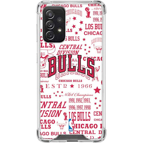 NBA Chicago Bulls Historic Blast Galaxy A72 5G Clear Case