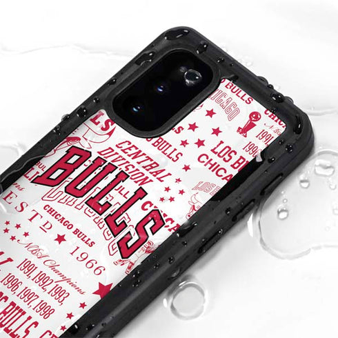 NBA Chicago Bulls Historic Blast Galaxy S20 Waterproof Case