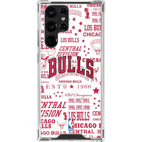 NBA Chicago Bulls Historic Blast Galaxy S22 Ultra Clear Case
