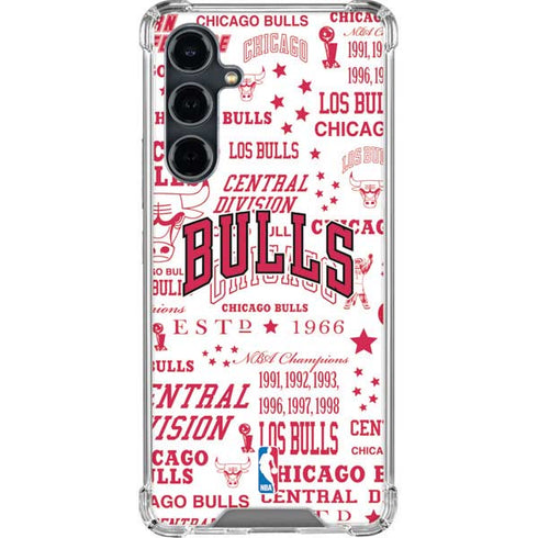 NBA Chicago Bulls Historic Blast Galaxy S23 FE Clear Case