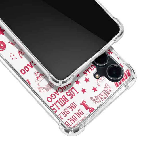 NBA Chicago Bulls Historic Blast Galaxy S23 FE Clear Case