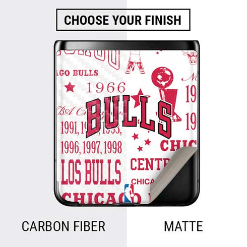 NBA Chicago Bulls Historic Blast Galaxy Z Flip Skin