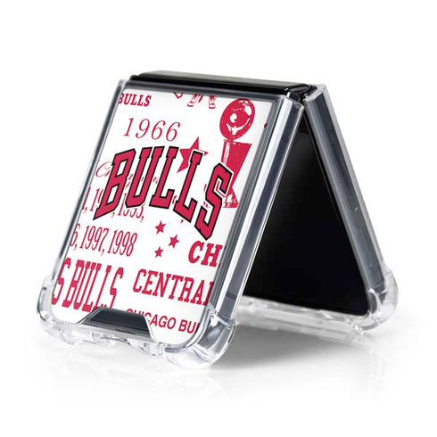 NBA Chicago Bulls Historic Blast Galaxy Z Flip5 5G Clear Case