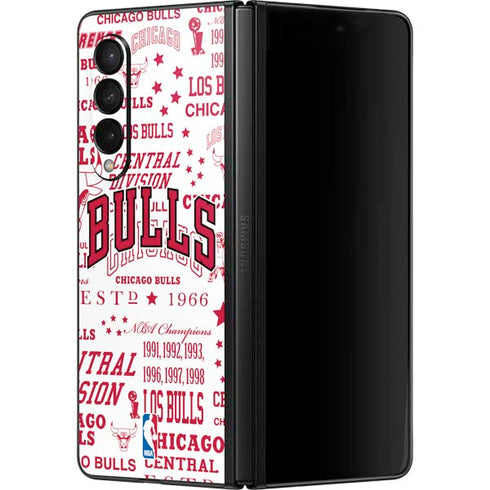 NBA Chicago Bulls Historic Blast Galaxy Z Fold3 5G Skin