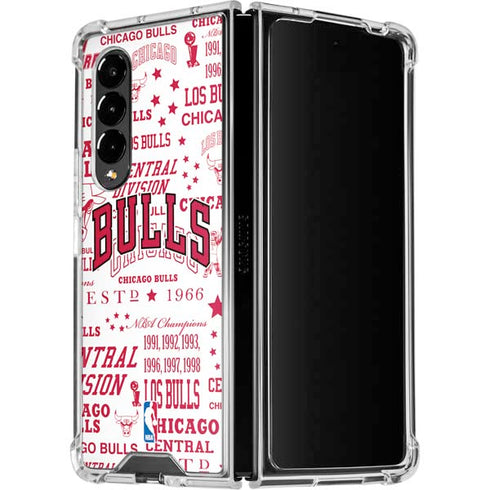 NBA Chicago Bulls Historic Blast Galaxy Z Fold4 5G Clear Case
