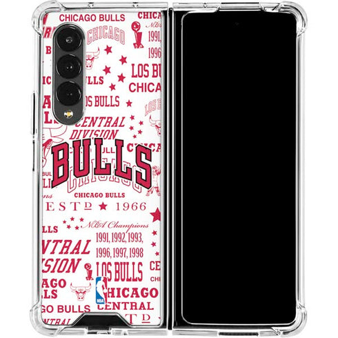 NBA Chicago Bulls Historic Blast Galaxy Z Fold4 5G Clear Case