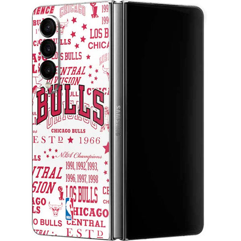 NBA Chicago Bulls Historic Blast Galaxy Z Fold4 5G Skin