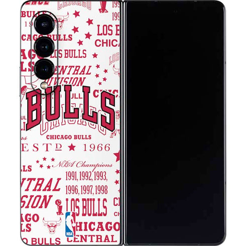 NBA Chicago Bulls Historic Blast Galaxy Z Fold4 5G Skin