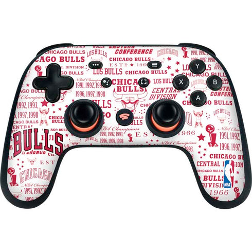 NBA Chicago Bulls Historic Blast Google Stadia Controller Skin