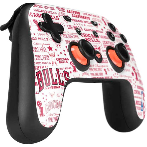 NBA Chicago Bulls Historic Blast Google Stadia Controller Skin