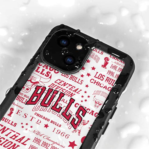 NBA Chicago Bulls Historic Blast iPhone 13 Mini Waterproof Case