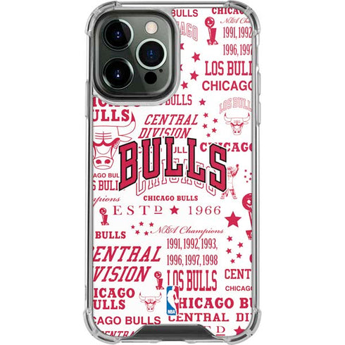 NBA Chicago Bulls Historic Blast iPhone 13 Pro Max Clear Case
