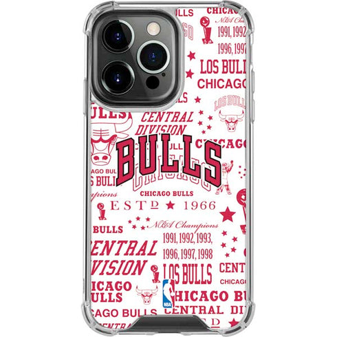 NBA Chicago Bulls Historic Blast iPhone 14 Pro Clear Case