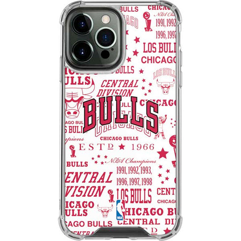 NBA Chicago Bulls Historic Blast iPhone 14 Pro Max Clear Case