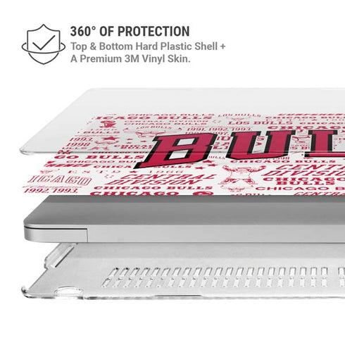 NBA Chicago Bulls Historic Blast MacBook Air 15in (2023-2025) Case plus Skin