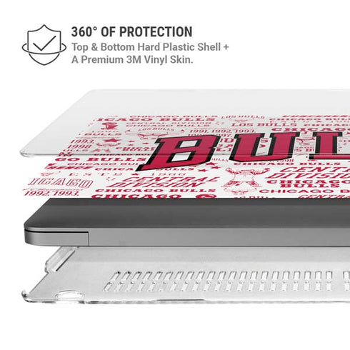 NBA Chicago Bulls Historic Blast MacBook Pro 16in (2021-25) Case plus Skin