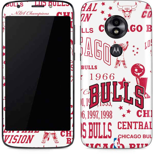 NBA Chicago Bulls Historic Blast Moto E5 Play Skin