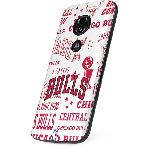 NBA Chicago Bulls Historic Blast Moto E5 Play Skin