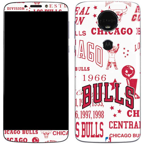 NBA Chicago Bulls Historic Blast Moto E5 Plus Skin