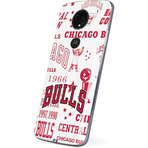NBA Chicago Bulls Historic Blast Moto E5 Plus Skin