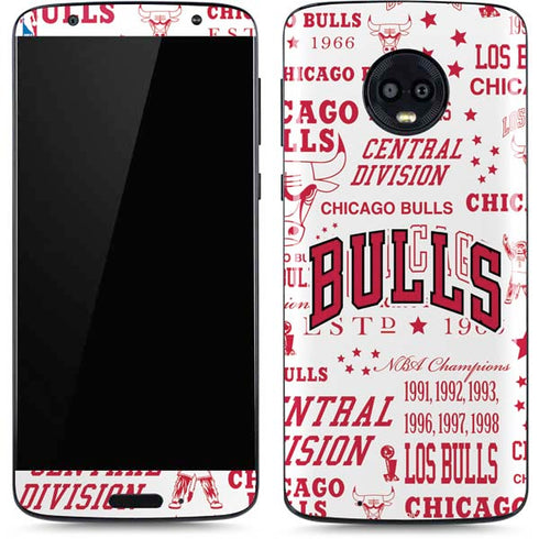 NBA Chicago Bulls Historic Blast Moto G6 Skin