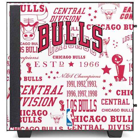 NBA Chicago Bulls Historic Blast NZXT H510 Compact ATX Mid-Tower Case Skin