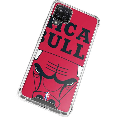 NBA Chicago Bulls Large Logo Galaxy A12 Clear Case