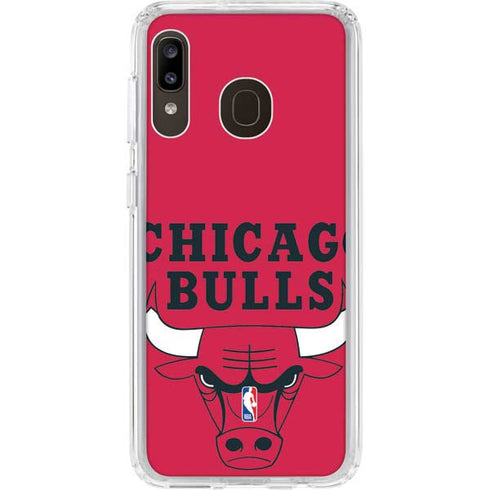NBA Chicago Bulls Large Logo Galaxy A20 Clear Case