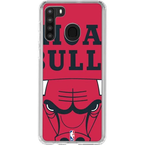 NBA Chicago Bulls Large Logo Galaxy A21 Clear Case