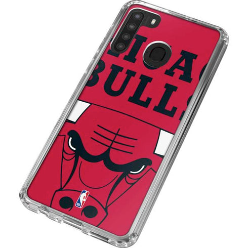 NBA Chicago Bulls Large Logo Galaxy A21 Clear Case